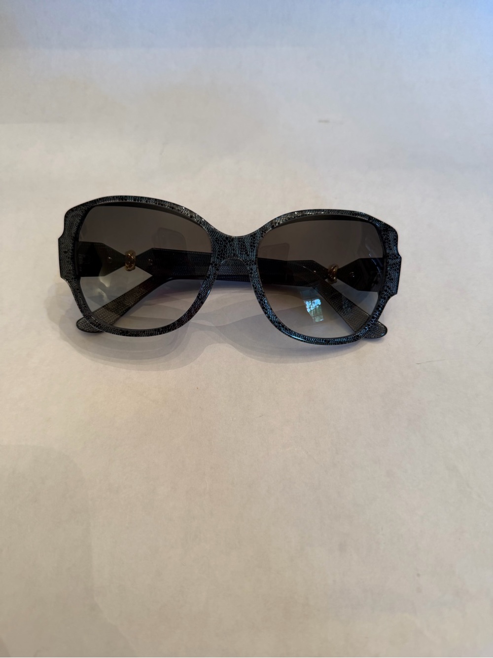 Cartier Women’s Black Patterned Oversized Sunglasses